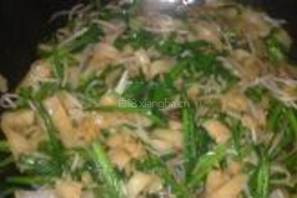 韭菜豆芽炒果条的做法图解11