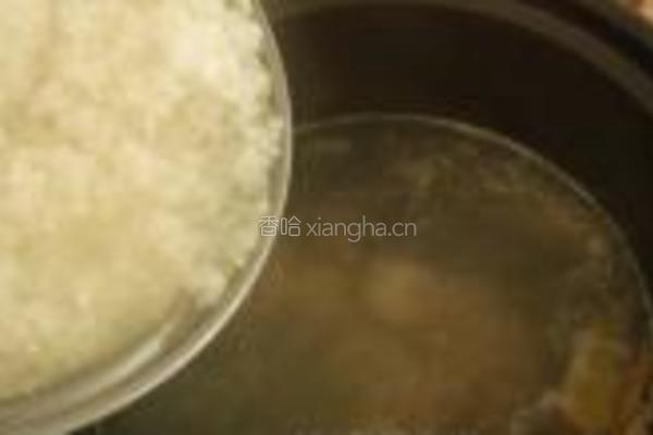 排骨苦菜粥的做法图解4