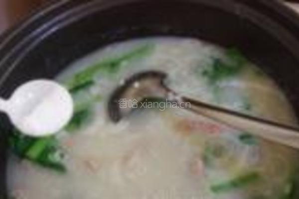 排骨苦菜粥的做法图解8