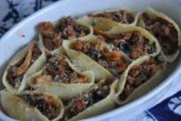 鸡油菌酱肉贝壳面的做法图解4