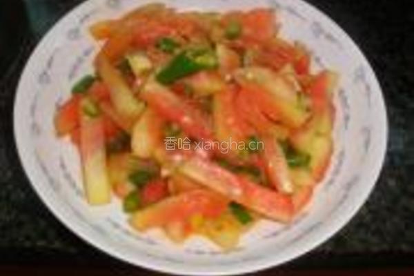 爆炒酸辣西瓜皮的做法图解5