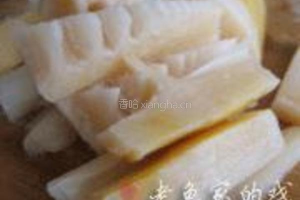 酸笋炒猪肚的做法图解1