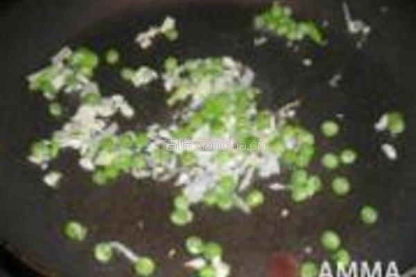 干煸豌豆菜花的做法图解3