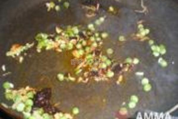 干煸豌豆菜花的做法图解4