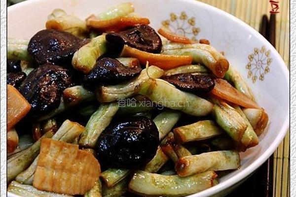 香菇焖白扁豆