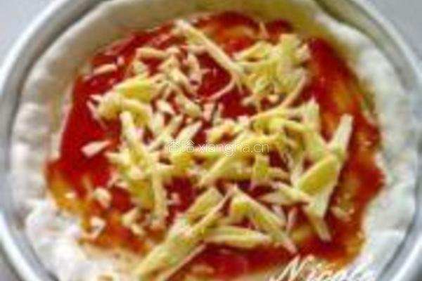 花生培根芝心披萨的做法图解15