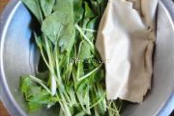 千张烧青菜的做法图解1