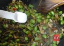 萝卜菜炒毛豆的做法图解9