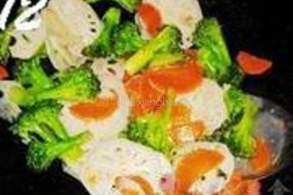 西兰花炒藕片的做法图解12
