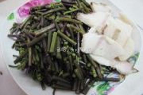 辣炒蕨菜的做法图解1