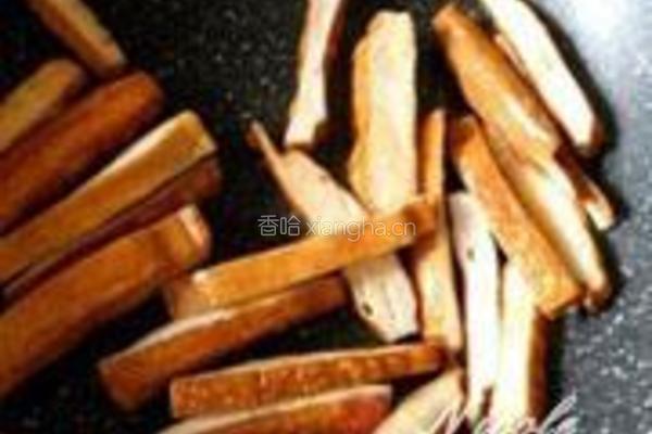 蒜苗辣炒酱香干的做法图解3