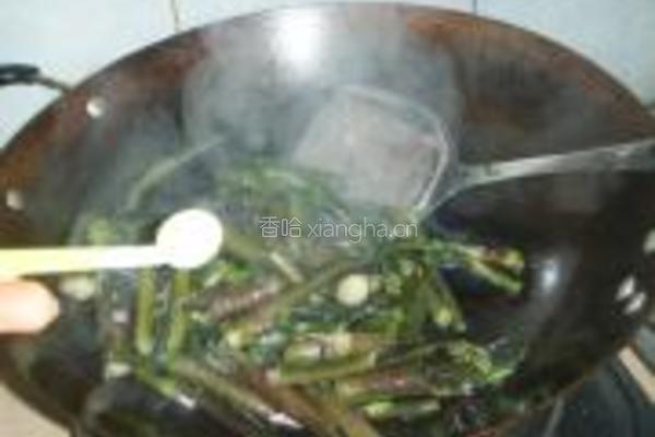 蒜茸红菜苔的做法图解5