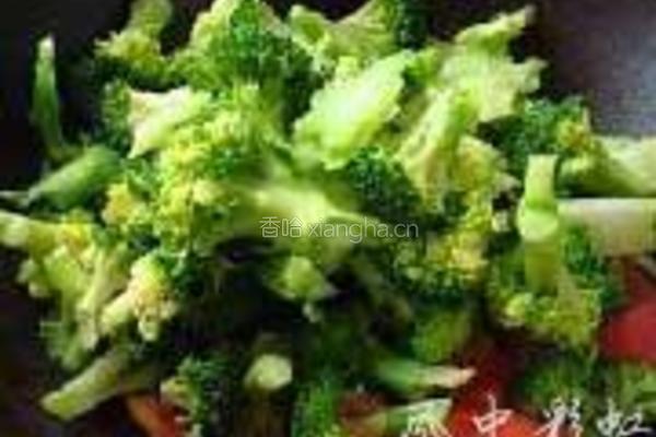番茄炒西兰花的做法图解4