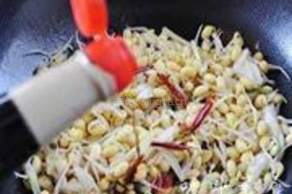 肉末黄豆芽炒粉条的做法图解5
