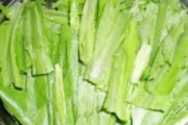 豆豉油麦菜的做法图解1