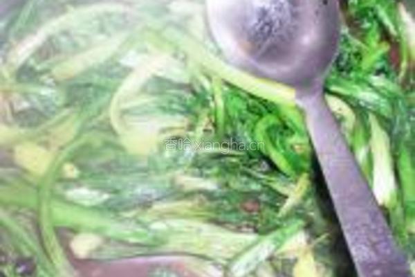 豆豉油麦菜的做法图解4