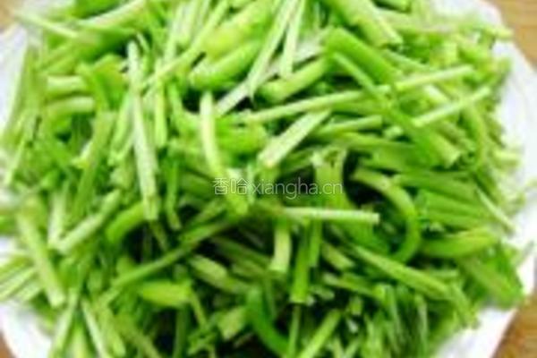 素炒香菜的做法图解1