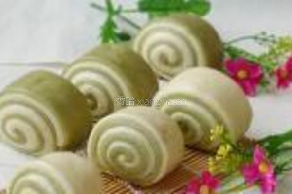 绿茶双色馒头卷的做法图解14