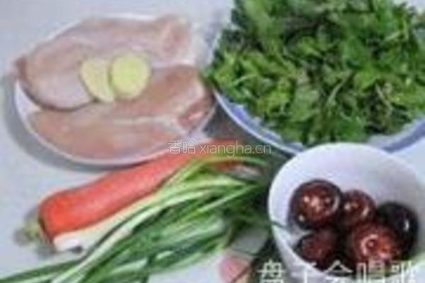 双色蔬菜鸡肉圆的做法图解1