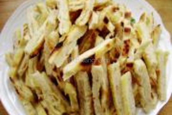 豇豆炒饼的做法图解2