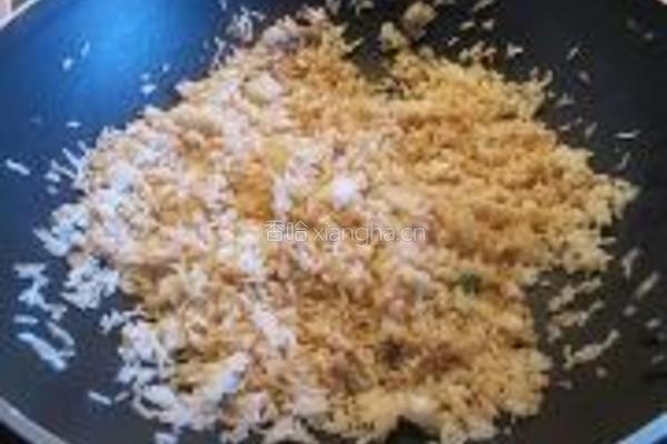小白菜炒饭的做法图解5