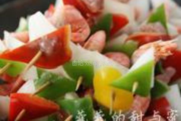 黑胡椒北极虾串的做法图解1