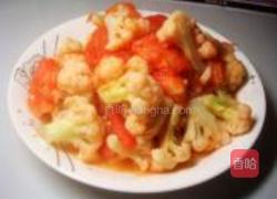 西红柿炒菜花的做法图解9