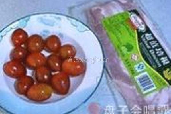 海苔番茄培根卷的做法图解1