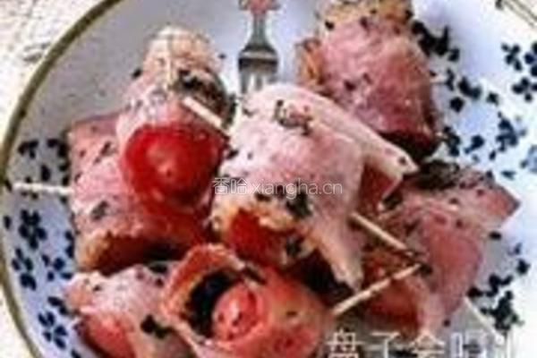海苔番茄培根卷的做法图解6