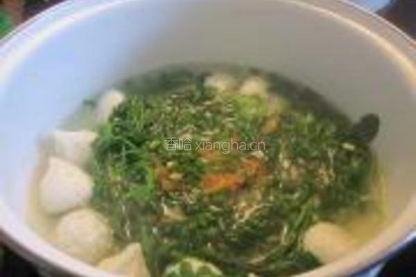 荠菜鱼包蛋汤的做法图解5