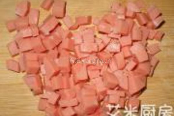 火腿肠婆婆丁菜干粥的做法图解1