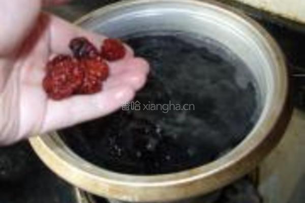 血糯黑米红豆粥的做法图解3