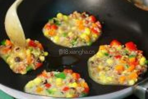 缤纷杂粮煎的做法图解4