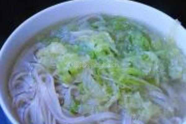 白菜丝热汤面的做法图解10