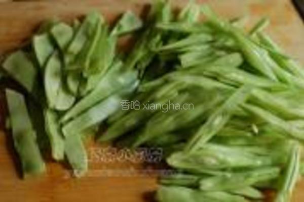 素炒双豆的做法图解2