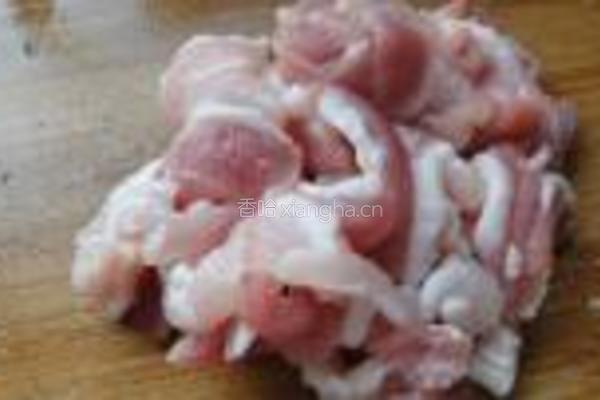 蒲公英炒肉片的做法图解2