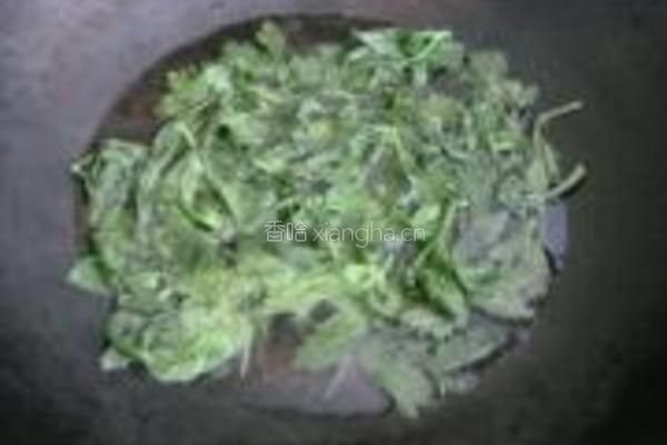 芹菜叶炒香干的做法图解2
