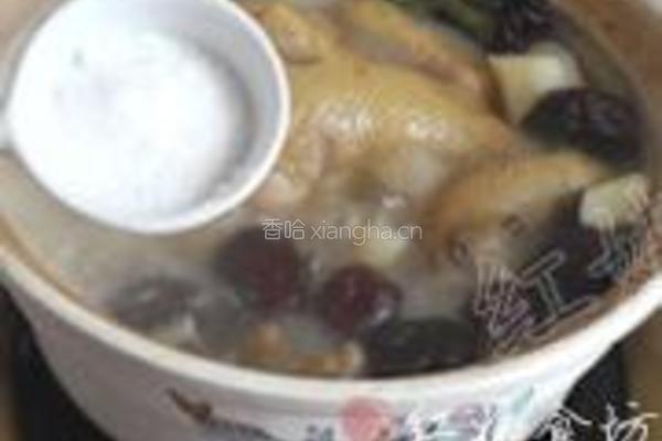紫灵芝炖鸡的做法图解13