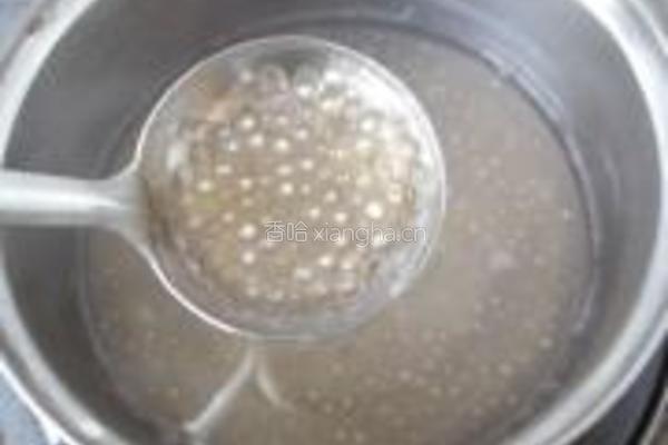 牛奶木瓜西米露的做法图解3