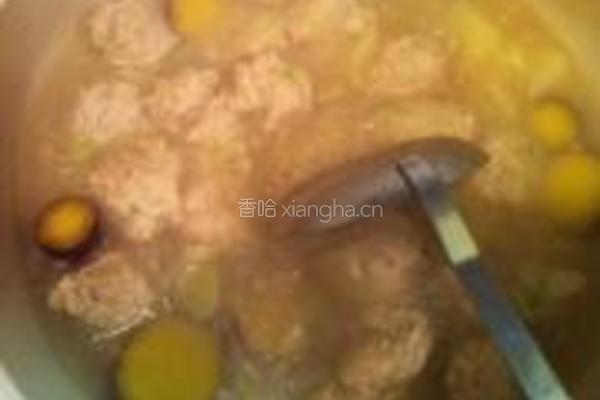 小白菜肉丸地瓜煲的做法图解5