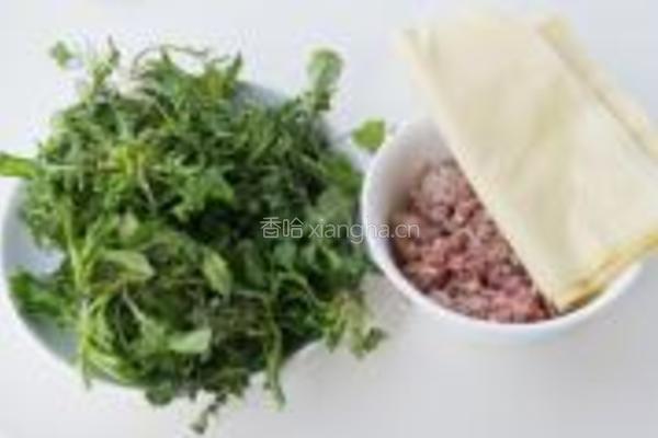荠菜百叶包的做法图解1