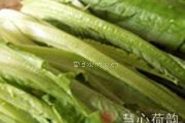 豆豉鲮鱼油麦菜的做法图解3