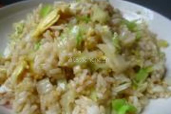 包菜蛋炒饭的做法图解7