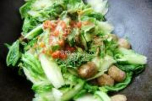 白菜烧板栗的做法图解5