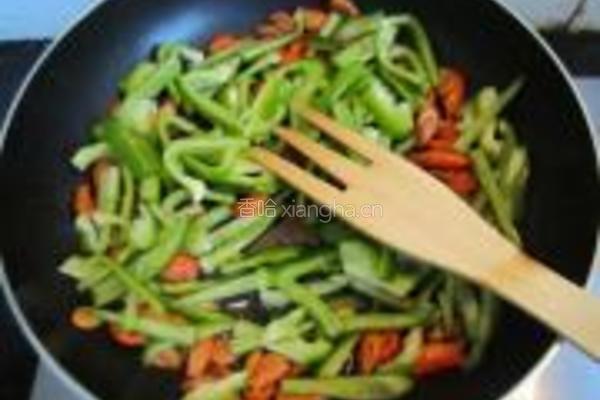 菜椒炒虾米的做法图解4