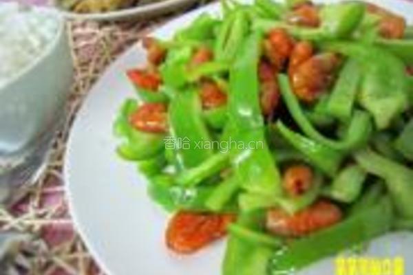 菜椒炒虾米的做法图解6