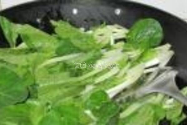 蒜香虾油炒小白菜的做法图解5