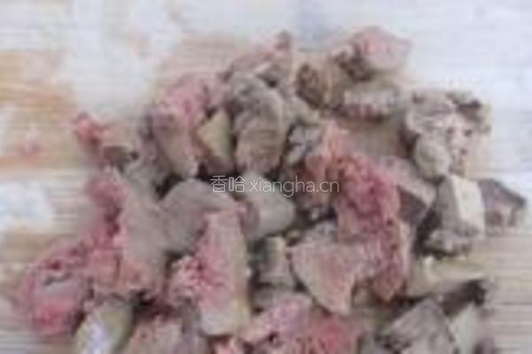 小白菜鸡肝粥的做法图解4