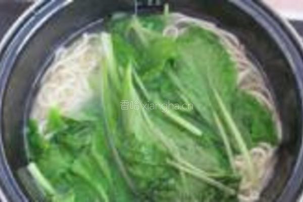 小白菜肉丝面的做法图解3
