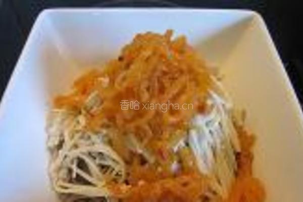 金针菇海蜇拌荞麦面的做法图解5
